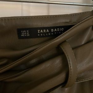 Zara Faux Leather Skirt